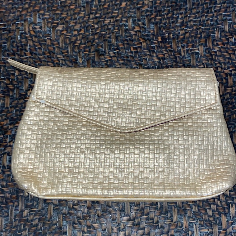 Gold Clutch with Credit Card Holder